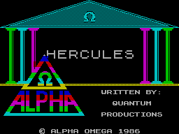 Hercules title screen for ZX Spectrum
